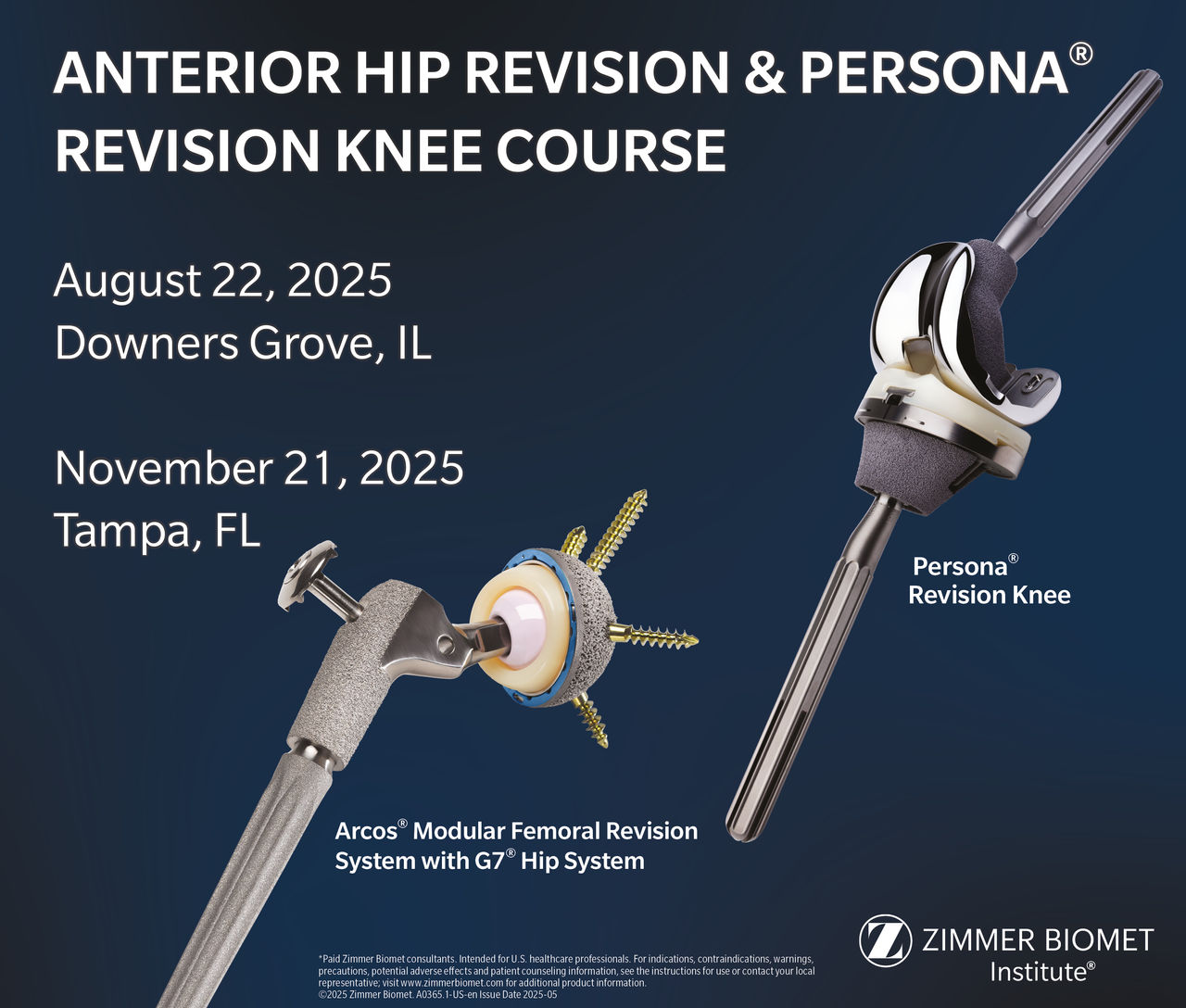 Zimmer Biomet Hip and Knee Course Flyer